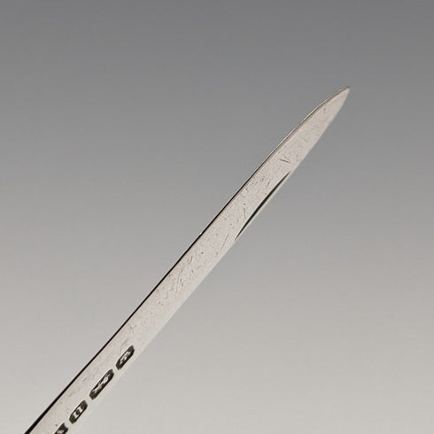 1912 British Antique White Pearl Handle Sterling Silver Blade Penknife William Needham